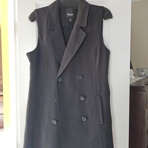 Simply Vera Vera Wang Charcoal Double-Breasted Vest